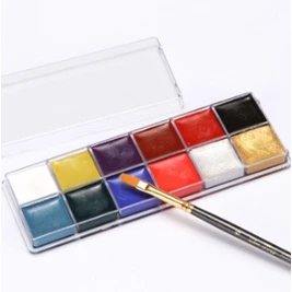 สีเพ้นท์หน้า สีน้ำมัน สำหรับแต่งหน้า ปาร์ตี้แฟนซี เพ้นท์ร่างกาย 12 สี