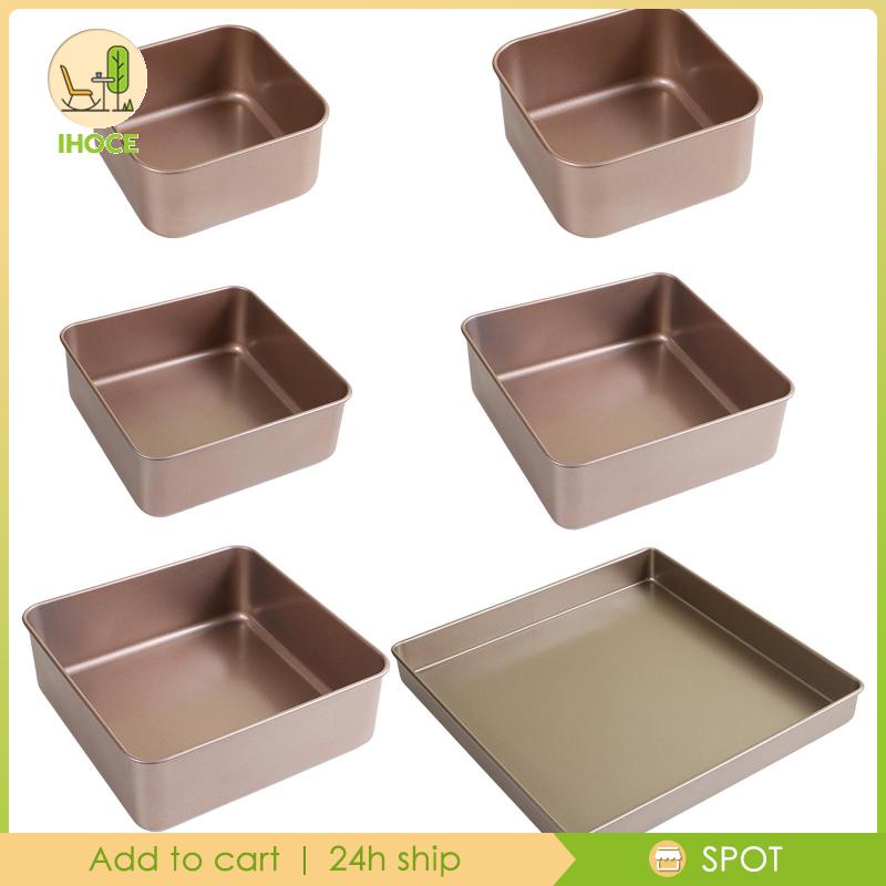 [Ihoce] ถาดอบขนม ทรงสี่เหลี่ยมผืนผ้า เหล็กคาร์บอน ไม่เหนียวติด สําหรับอบเค้ก