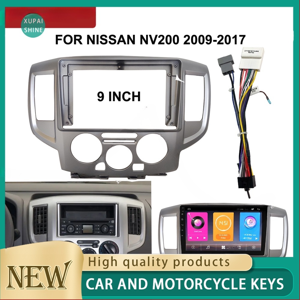 Xps แผงแดชบอร์ดวิทยุรถยนต์ 9 นิ้ว สําหรับ Nissan NV200 2009-2017 2 Din DVD GPS MP5 Android