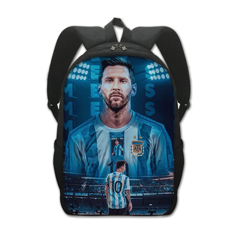 Messi กระเป๋าเป้สะพายหลัง กระเป๋านักเรียน พิมพ์ลาย 3 มิติ น้ําหนักเบา ระบายอากาศ กันน้ํา สําหรับนักเรียนประถม