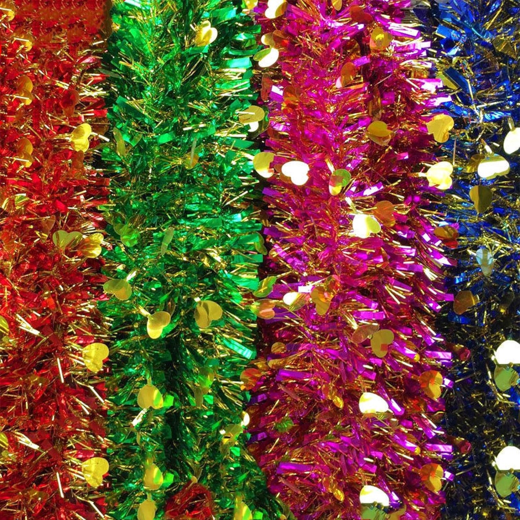 ริบบิ้น ประดับเลื่อม สีแดง ทอง สําหรับแขวนตกแต่งต้นคริสต์มาส และเพดาน DIY