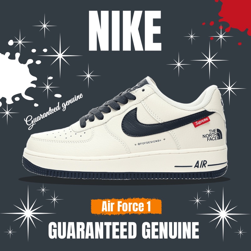 （จัดส่งฟรี）The North Face x Supreme x Nike Air Force 1 07 Low"Supreme" องเท้าผ้าใบ รองเท้า nike SU2305-005
