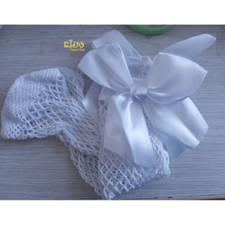 ถุงเท้าเด็ก ถุงเท้าผูใหญ่(มีหน้าร้านอยู่รัชดา)S213 สีขาวตาข่…