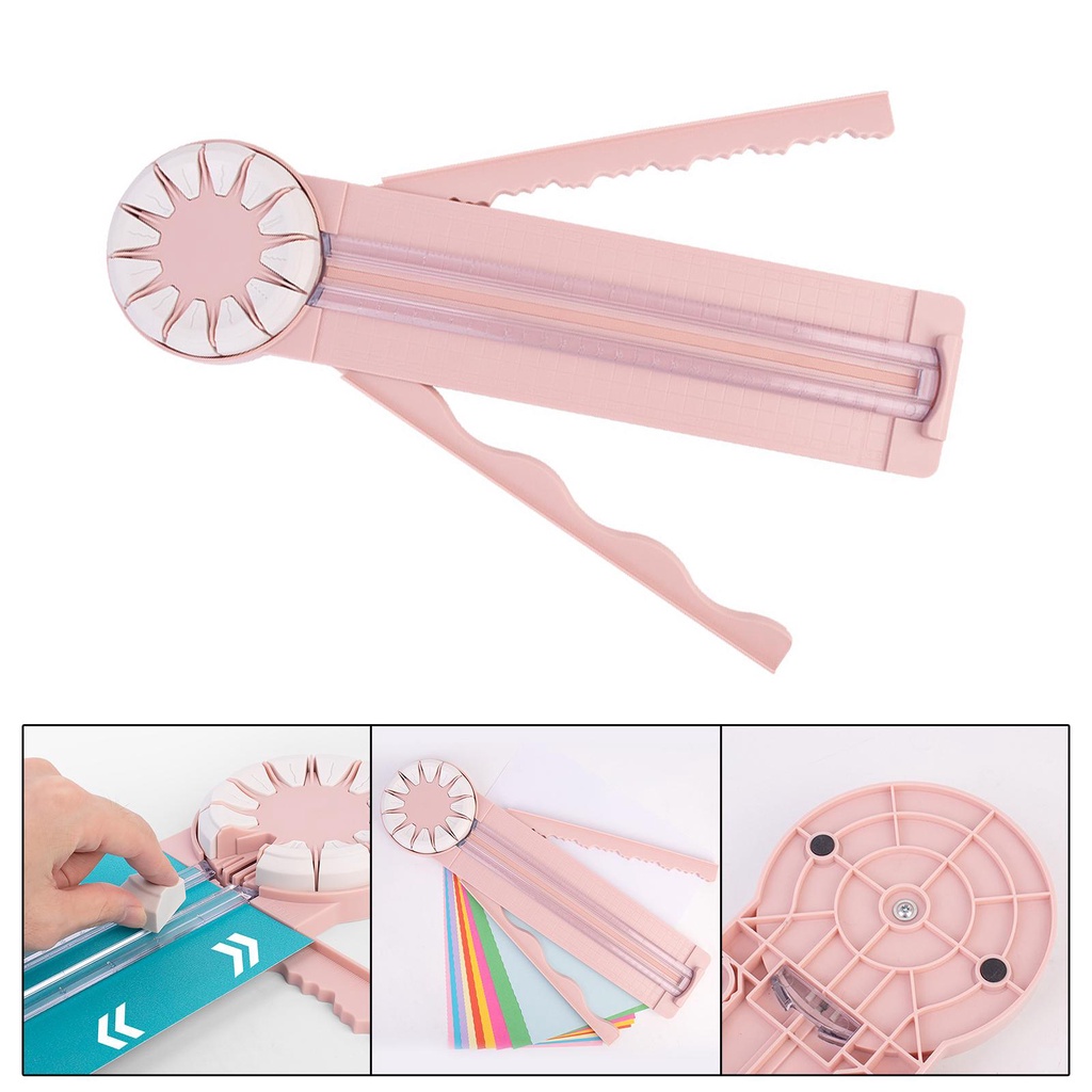 [Lszcx6l] เครื่องตัดกระดาษ 12 in 1 พร้อมใบมีดหมุน สําหรับการ์ดอวยพร รูปภาพ สมุดภาพ DIY