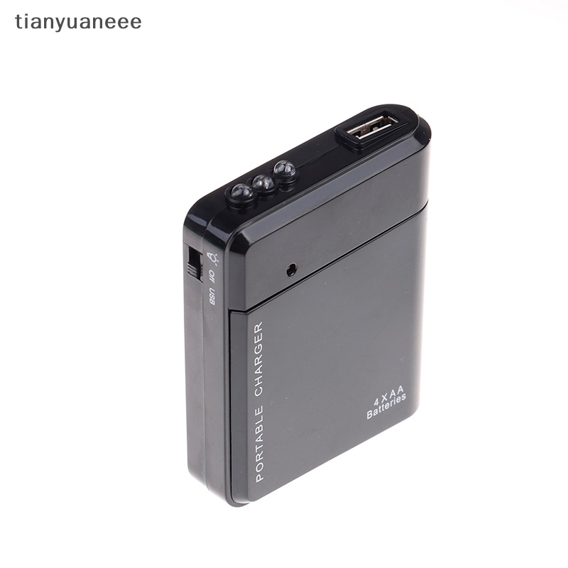 Tianyuaneee ที่ชาร์จโทรศัพท์มือถือฉุกเฉิน Usb 4 Aa แบบพกพา 1 ชิ้น