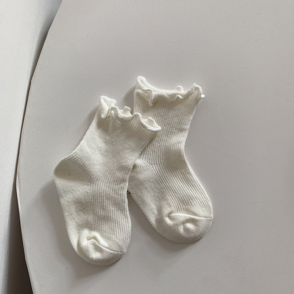 ถุงเท้า สีพื้น แฟชั่นฤดูร้อน สําหรับเด็กผู้หญิง อายุ 0-5 ปี - รูปที่ 3