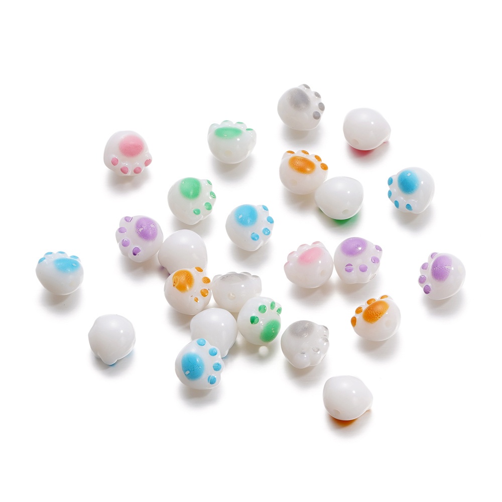 St. kunkka 10 ชิ้น 11 * 12 มิลลิเมตรแมว Claw ลูกปัดอะคริลิค Panda Claw ลูกปัดน่ารักลูกแมว Claw ลูกปัดสําหรับ DIY เครื่องประดับทํา