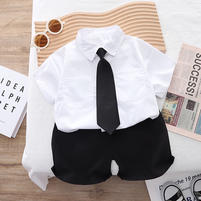 เสื้อครอปท็อป กระโปรงพลีท สีพื้น สําหรับเด็กผู้ชาย และเด็กผู้หญิง