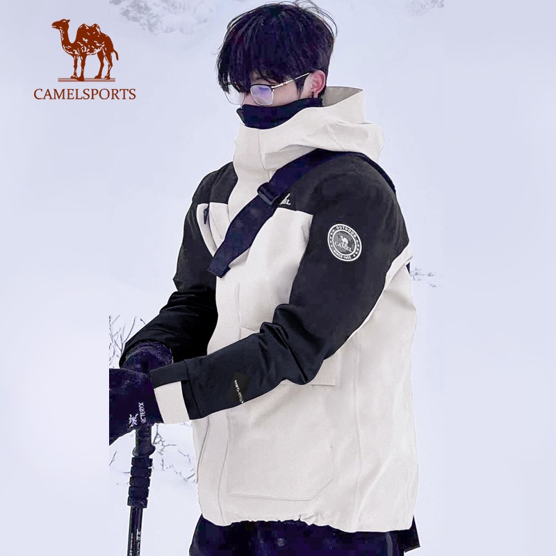 Camel SPORTS เสื้อแจ็กเก็ต แบบหนา สามในหนึ่งเดียว แฟชั่นฤดูหนาว สําหรับผู้ชาย และผู้หญิง