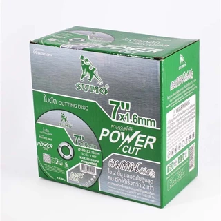 ใบตัดเหล็ก 7 นิ้วx1.6x22mm POWER CUT SUMO ใย 2 ชั้น ราคาต่อ 1 ใบ OIL8448