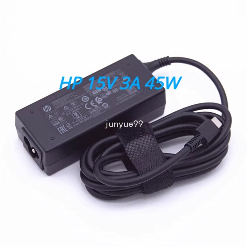 อะแดปเตอร์ชาร์จ HP 15V 3A 45W USB-C TPN-LA11 TPN-DA15 สําหรับ HP Chromebook X360 14 G1