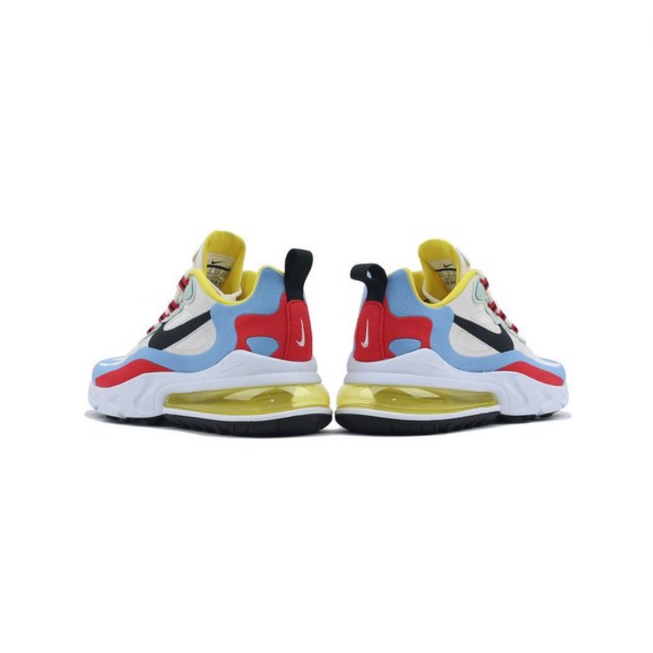 Nike Air Max 270 React Yellow Blue Air Cushion Gundam Color Matching Men's Shoes Women's Shoes Casu