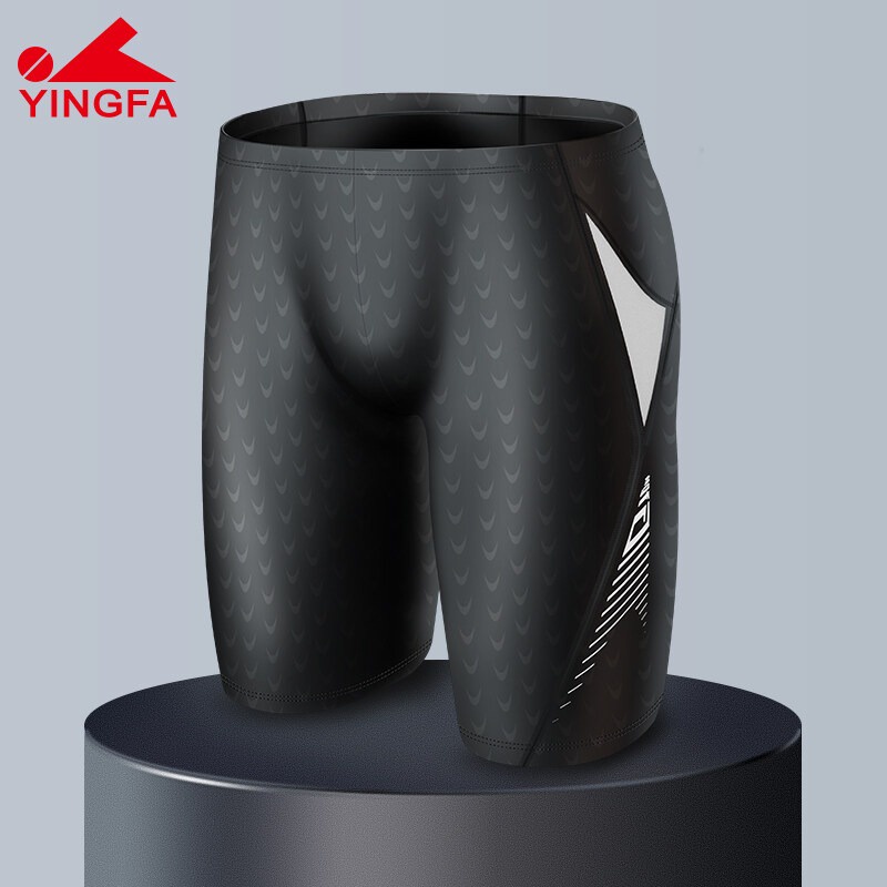 กางเกงว่ายน้ําแบบแห้งเร็วแบบมืออาชีพ YINGFA กางเกงว่ายน้ําหนังฉลามสําหรับผู้ชาย