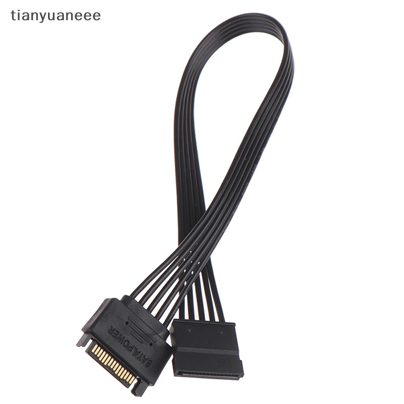 Tianyuaneee สายเคเบิลพาวเวอร์ซัพพลาย SATA 15pin ตัวผู้ เป็นตัวเมีย 30 ซม.