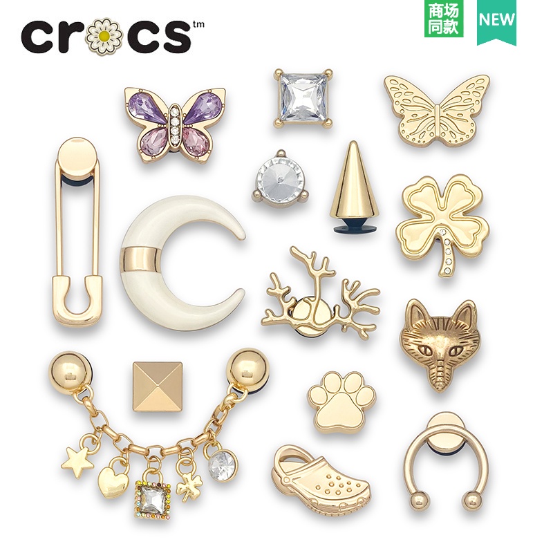 Jibbitz crocs โลหะ ดอกไม้ jibbitz crocs diy crocs jibbitz jibbitz crocs เกาหลี