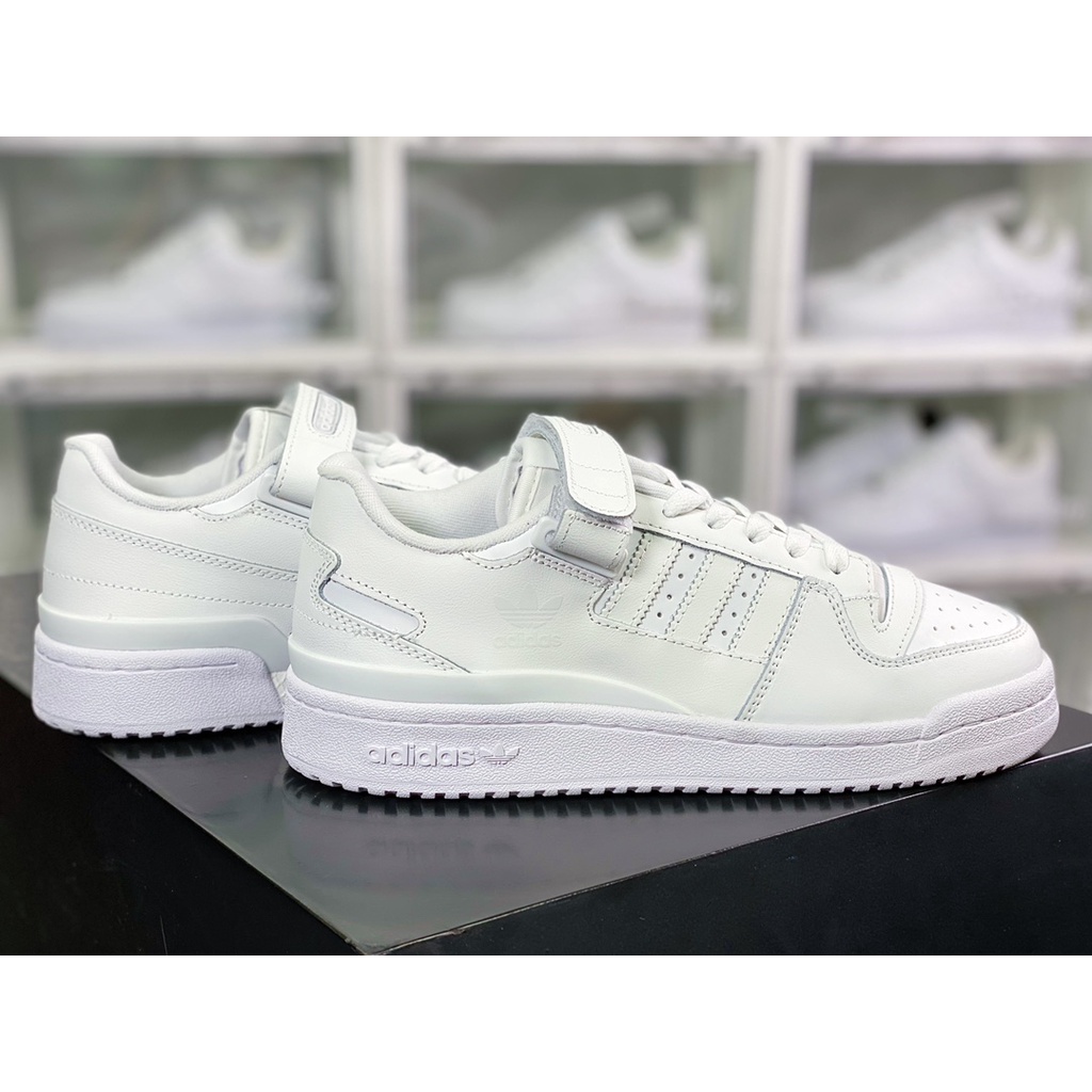 Adidas Forum Low Triple White Casual Rubber Sport Unisex Skate Shoes Sneakers For Men Women FY7755