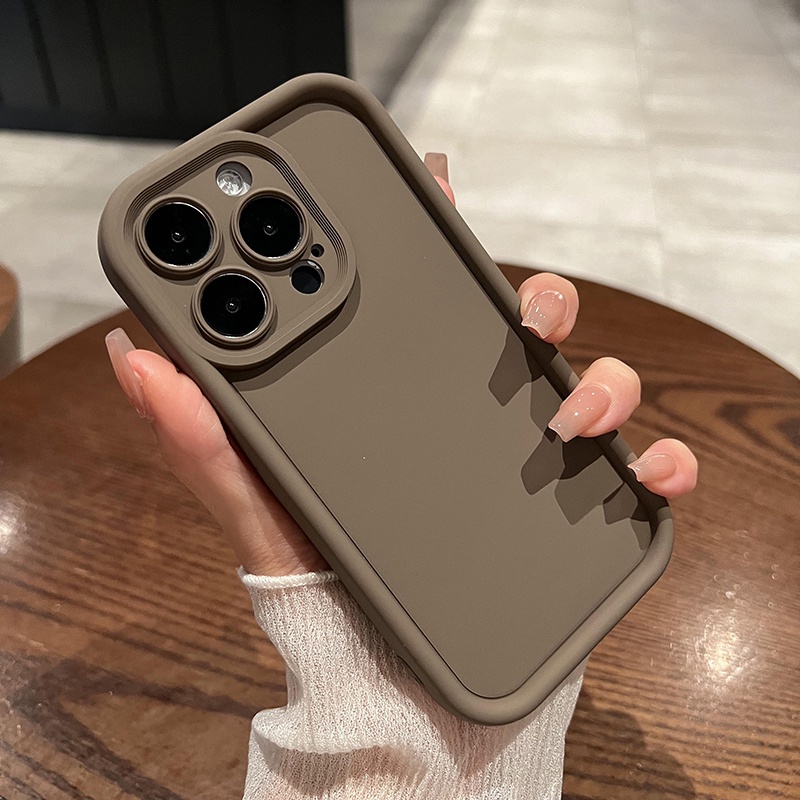 ใหม่ เคสโทรศัพท์มือถือแบบนิ่ม กันกระแทก ลาย 3D เรียบง่าย หลากสี สําหรับ iPhone 15 14 Pro Max 13 12 11 Plus X XR XS Max 7 8 Plus SE 2020