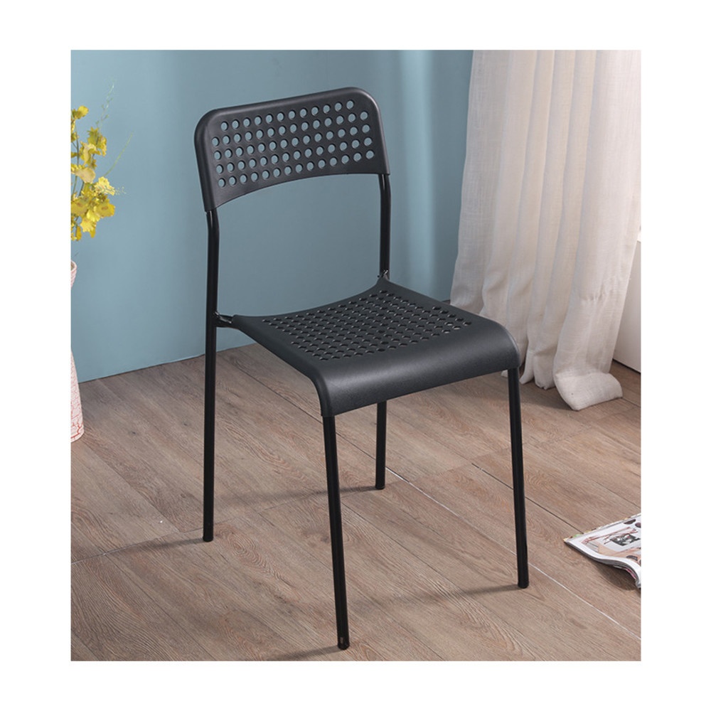 GlobalHouse Delicato เก้าอี้พลาสติก  6022-A  ขนาด 38.5×55.5×77ซม. สีดำ สินค้าของแท้คุณภาพดี