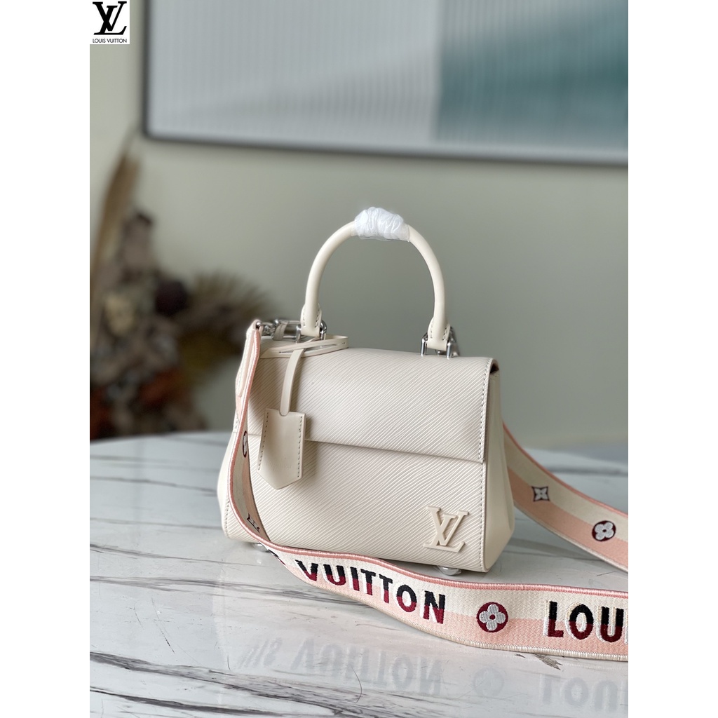หลุยส์วิตตอง Louis Vuitton lv กระเป๋าถือ m58931 เมตรสีขาว cluny มินิตู้โชว์สองชนิดที่ถอดออกได้กระเป๋าสะพาย ctfo