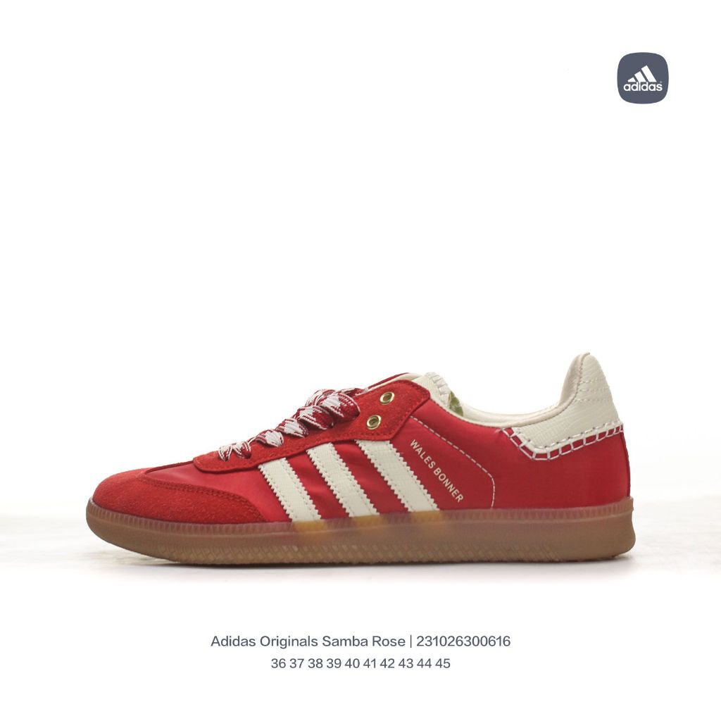Adidas Originals Samba Rose W Samba Rose รองเท้าผ้าใบลําลอง ข้อสั้น สีแดง เหมาะกับการฝึกซ้อม
