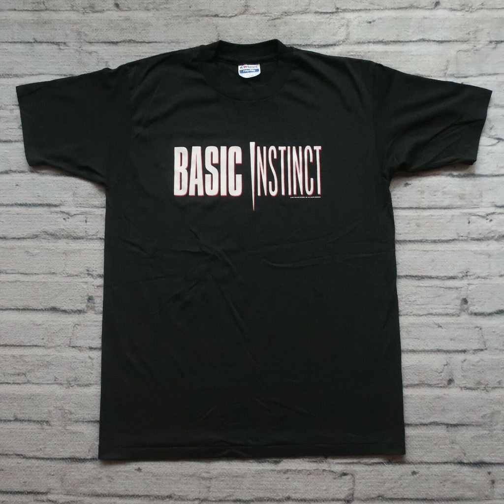 มีหลายสี [S-5XL] เสื้อยืดแขนสั้น พิมพ์ลายภาพยนตร์ Basic Instinct แฟชั่นฤดูร้อน 1992