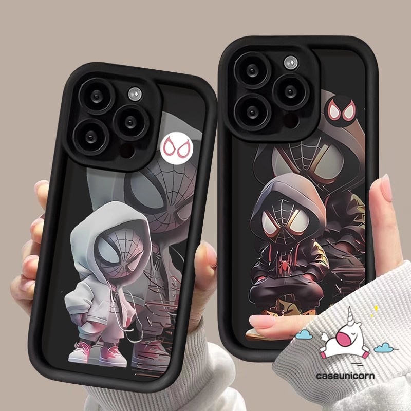 เคสโทรศัพท์มือถือแบบนิ่ม ลายการ์ตูนมาร์เวล สไปเดอร์แมน สุดฮา สําหรับ IPhone 7Plus 11 15 12 13 14 Pro Max XR XS Max X 8 15 6S 6 7 Plus SE 2020