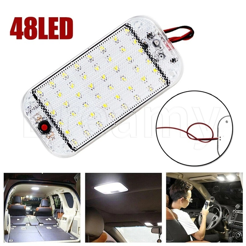 1 ชุด บางเฉียบ รถยนต์ คริสตัล หน้ากาก ห้องโดยสาร LED โคมไฟอ่านหนังสือ สว่างมาก / อุปกรณ์ยานยนต์ สากล