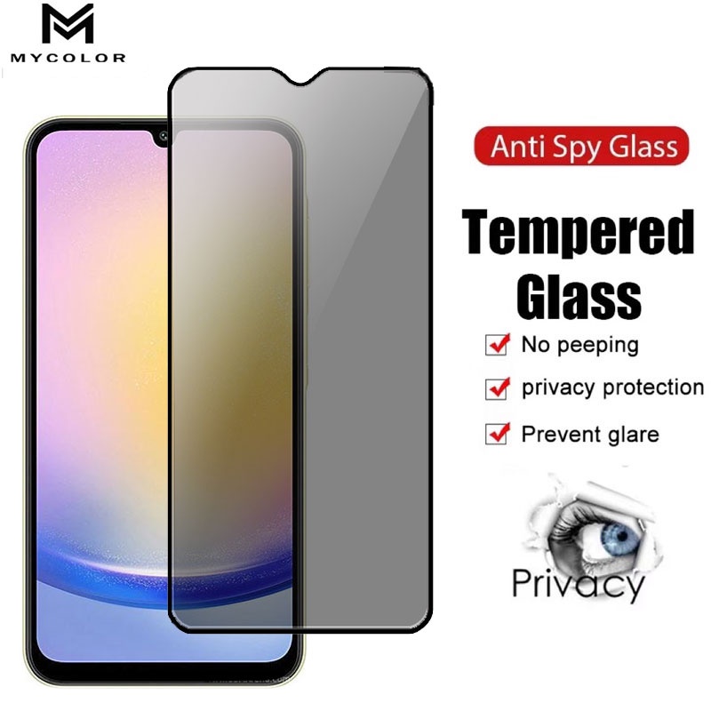 ฟิล์มกระจก เต็มจอ สำหรับ กันมองกันเสือก 9H รุ่น Samsung ss Galaxy A56 A36 A26 A16 A06 A06s A05 A05s 