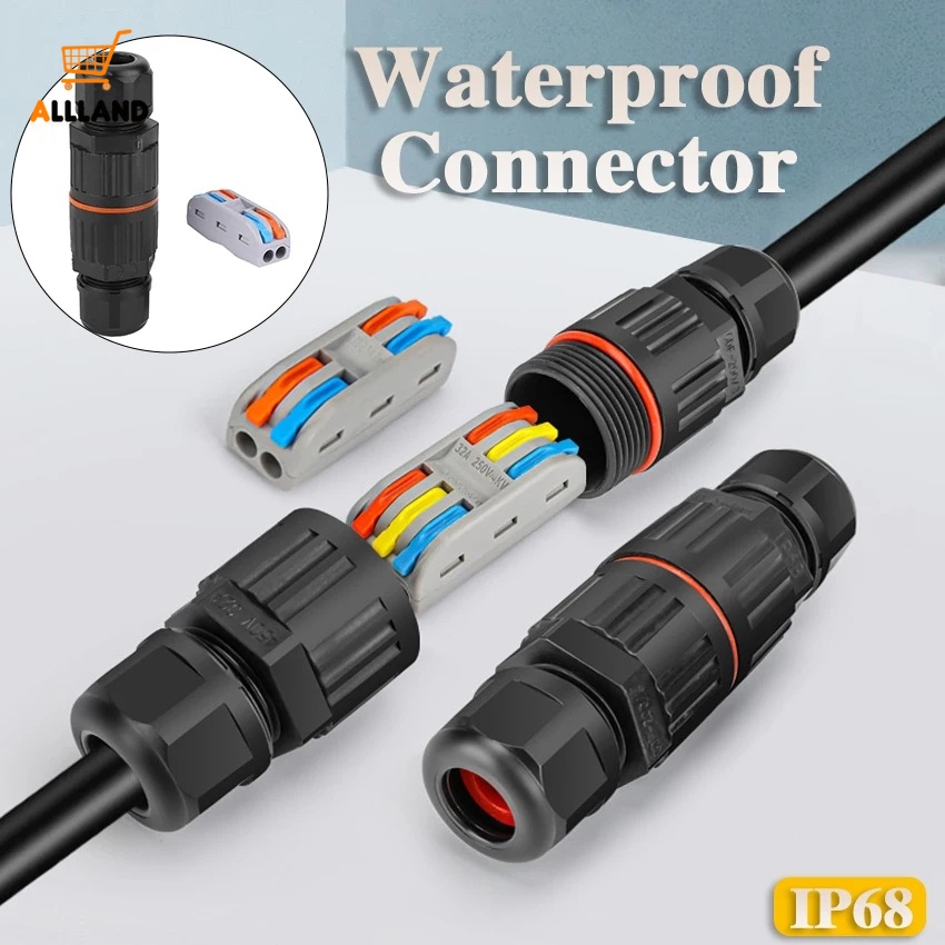 Ip68 ขั้วต่อสายไฟ LED 2/3 Pin กันน้ํา กันฝน เชื่อมต่อเร็ว สําหรับกลางแจ้ง