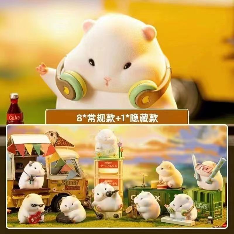 [สุ่ม 1 กล่องเล็ก] ตุ๊กตาฟิกเกอร์หนูแฮมสเตอร์ คลาร์กแบนด์ กล่องปริศนา น่ารัก ของขวัญ สําหรับตกแต่งรถยนต์