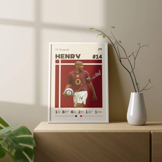 โปสเตอร์ผ้าใบ พิมพ์ลายฟุตบอล Thierry Henry FC Arsenal เหมาะก…