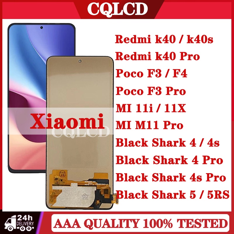 อะไหล่หน้าจอสัมผัสดิจิทัล LCD แบบเปลี่ยน สําหรับ Xiaomi Redmi K40 K40S K40 Pro LCD Poco F3 F3 Pro F4 LCD MI 11i MI 11X MI M11 Pro LCD black shark 4 4 Pro 4S 4S Pro 5 5RS