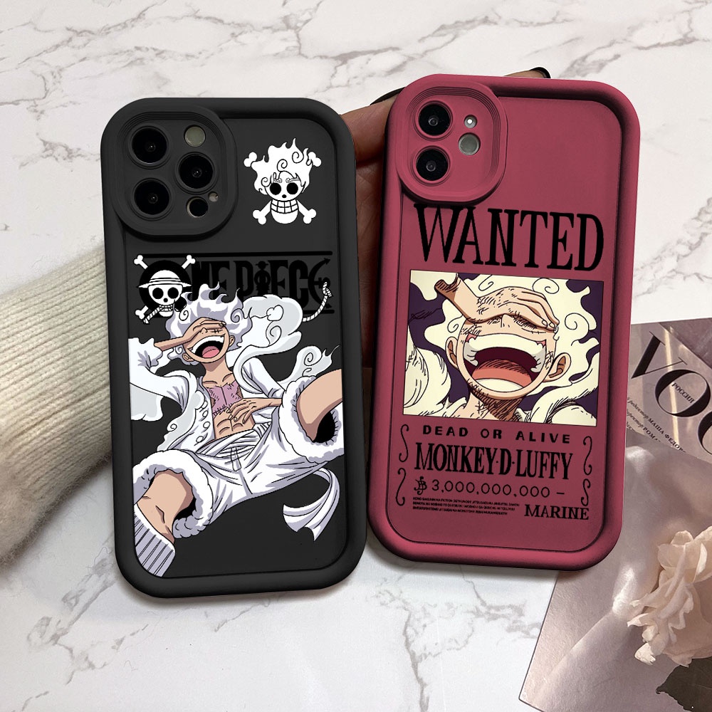 เคสโทรศัพท์มือถือ ซิลิโคน TPU นิ่ม กันกระแทก กันรอยกล้อง ลายการ์ตูนลูฟี่ วันพีซ สําหรับ iPhone 15 14 13 12 Mini 11 Pro Max X XS XR XSMAX 8 7 6 Plus SE2020
