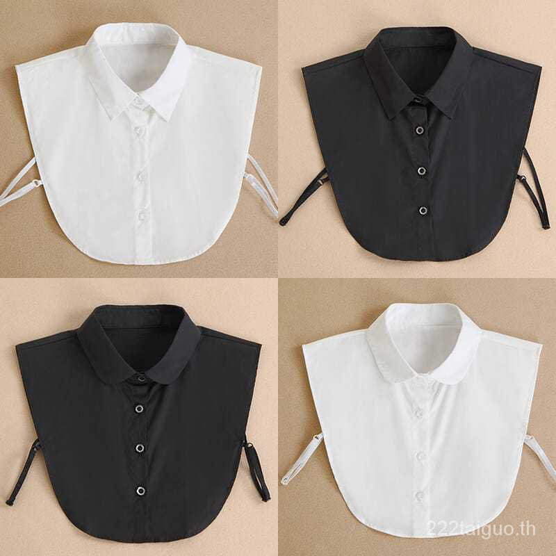 ใหม่ ปกเสื้อปลอม อเนกประสงค์ สีขาว เข้ากับทุกการแต่งกาย สําหรับผู้หญิง