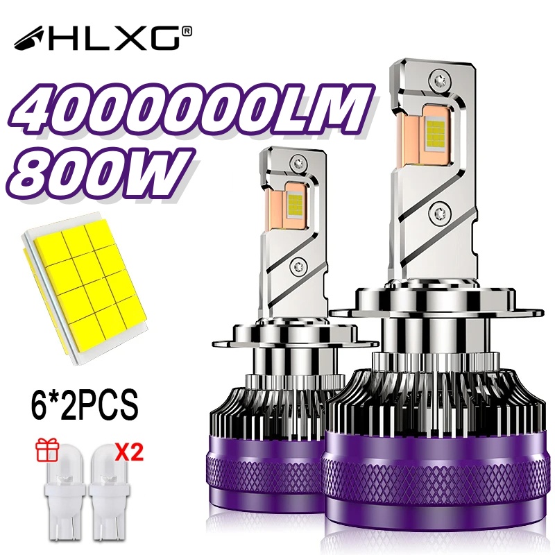 หลอดไฟ LED H7 H4 H3 ติดรถ แคนบัส 400000Lm H11 หลอดไฟตัดหมอก 12V สําหรับรถยนต์ H1 H9 9005 HB3 9006 HB4 9012 HIR2