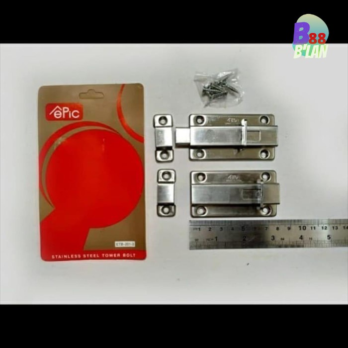 STAINLESS STEEL EPIC TOWER BLOT SLOT DOOR WINDOW LOCK 3 INCH B88 Home Door Lock Slot Window Latch