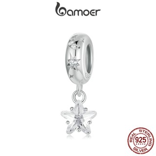 Bamoer จี้รูปดาวเงินแท้ 925 พร้อมจุกซิลิโคน อุปกรณ์เสริม สํา…