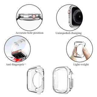 เคสโทรศัพท์มือถือ TPU แบบใส สําหรับ iWatch Series 9 8 Ultra 7 6 SE 5 4 3 2 1 38/42/40/44/41 มม. 45 มม. 49 มม.