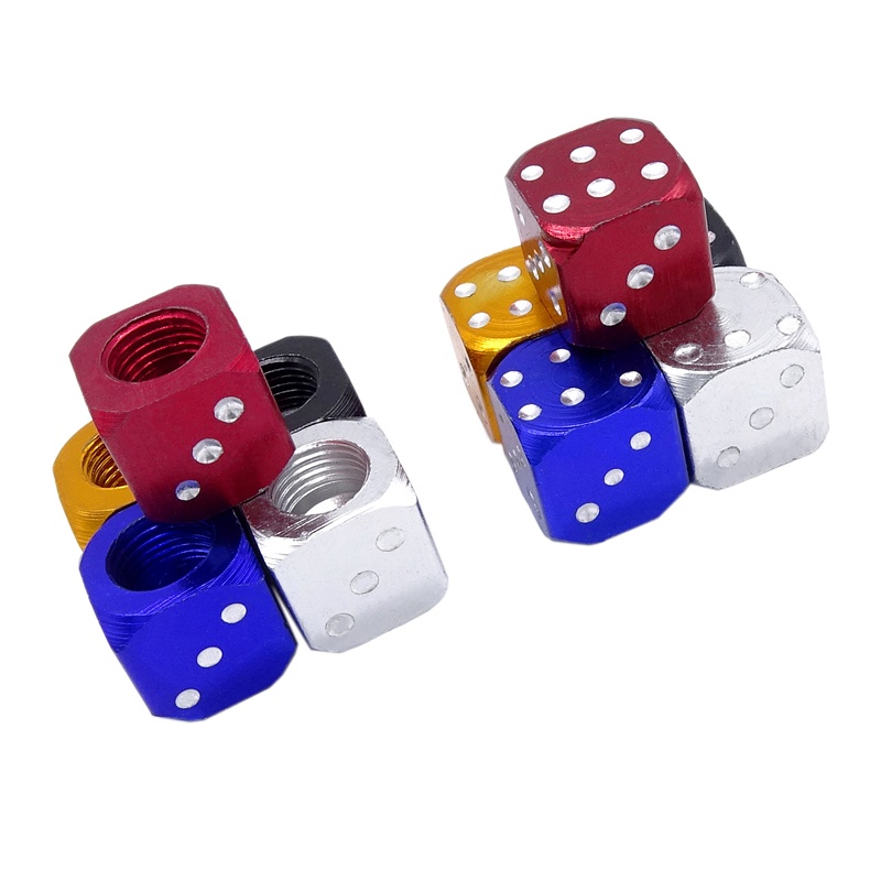 จุกวาล์วลมยาง อลูมิเนียม อุปกรณ์เสริม สําหรับล้อรถจักรยานเสือภูเขา 1 คู่