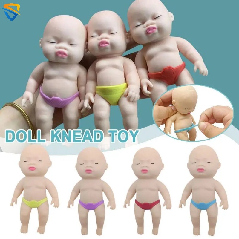 ของเล่นบีบสกุชชี่ รูปตุ๊กตาปาล์มจําลอง แบบนิ่ม แบบพกพา ช่วยบรรเทาความเครียด สําหรับเด็ก