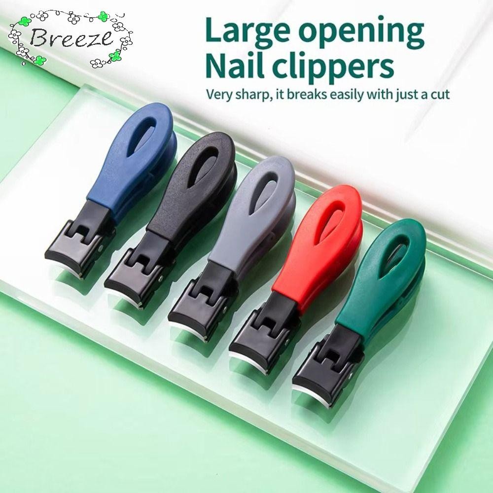 Breeze กรรไกรตัดเล็บ, 8 มม.เปิด Anti Splash เล็บมือ Trimmers, แบบพกพา Ultra Sharp ขนาดใหญ่ขากรรไกรเล็บกรรไกรในครัวเรือน