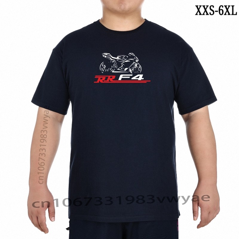 เสื้อยืดผ้าฝ้ายผู้ชาย Tshirt สําหรับจักรยาน MV AGUSTA F4rr ใหม่ Tshirt F4 RR รถจักรยานยนต์ moto XXS-