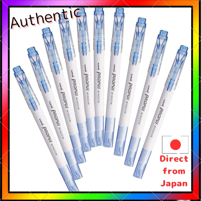 Mitsubishi Pencil Color Marker Pro Pass Window Smoke Blue 10 ชิ้น กล่อง Pus103Ts.33