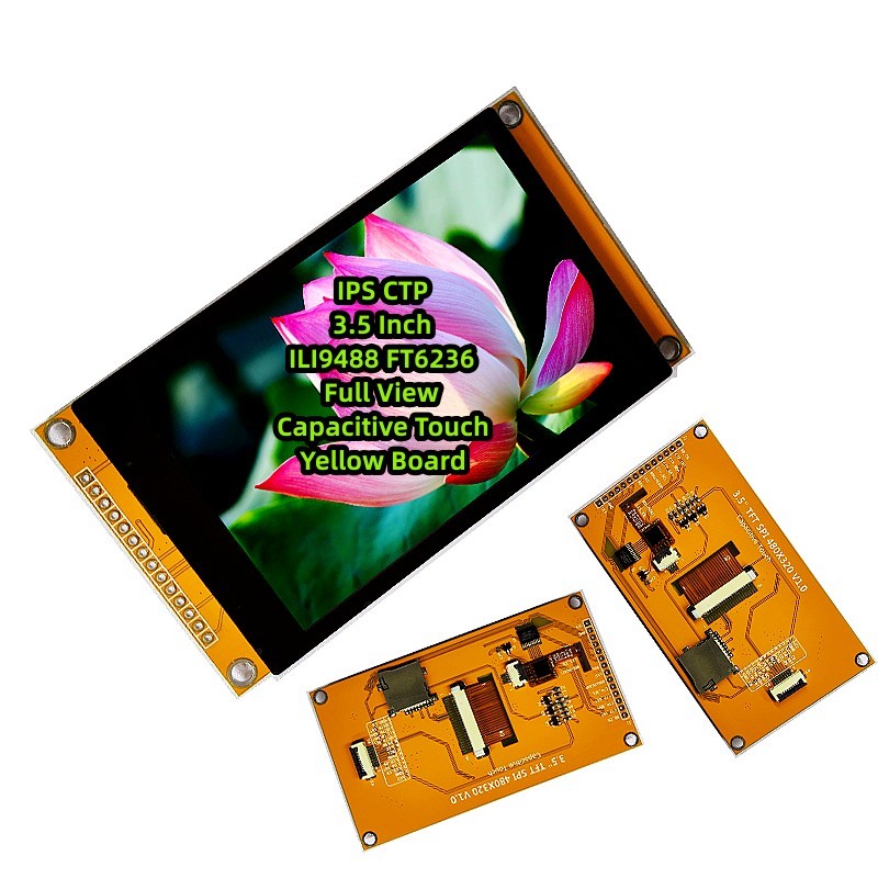 IPS CTP 3.5 Inch ILI9488 FT6236 Display Full View Capacitive Touch Yellow Board