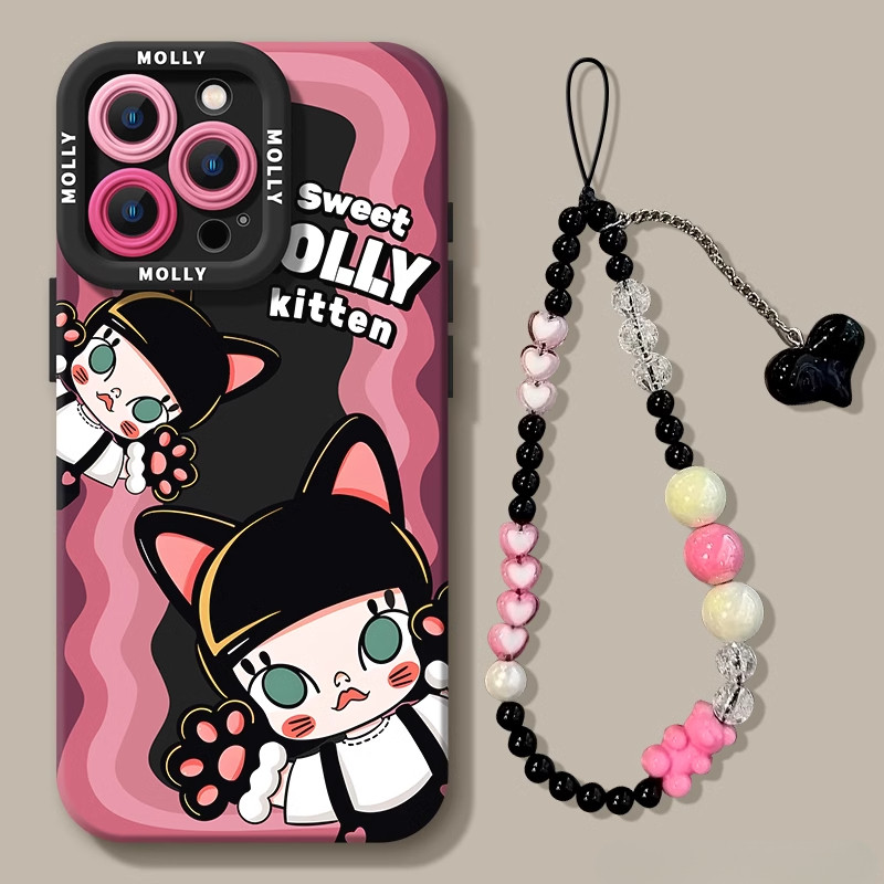 สําหรับ IPhone 16 15 14 13 12 11 Pro Max X XR XS Max 7 8 Plus Anti fall การ์ตูนคู่เคสโทรศัพท์ปกอ่อน