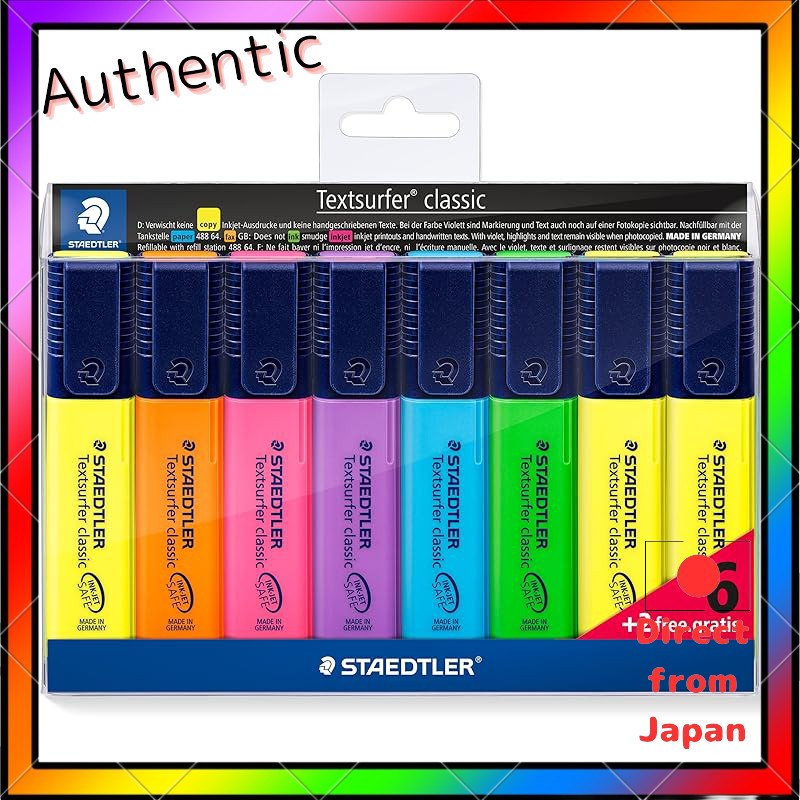 Staedtler Highlighters Pk6 Plus 2 Assorted