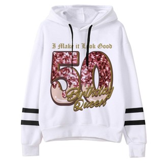 เสื้อฮู้ดดี้ พิมพ์ลายอนิเมะ 90s 50 Ans 50th Years แนวสตรีท สําหรับผู้หญิง