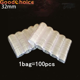 Coin Storage Cases Plastic Tokens Badges Protection Favorites 100Pcs Clear