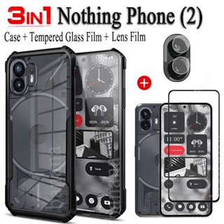 Nothing phone(2) Nothing phone 2 เคสโทรศัพท์ กันกระแทก สําหรับ Nothing phone (2) 5G ฟิล์มกระจกนิรภัย และฟิล์มเลนส์