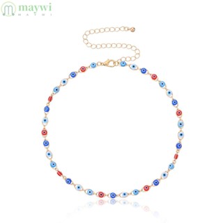 Maywi สร้อยคอ จี้รูปดวงตาปีศาจ 14K ปรับได้ เครื่องประดับสําหรับผู้หญิง